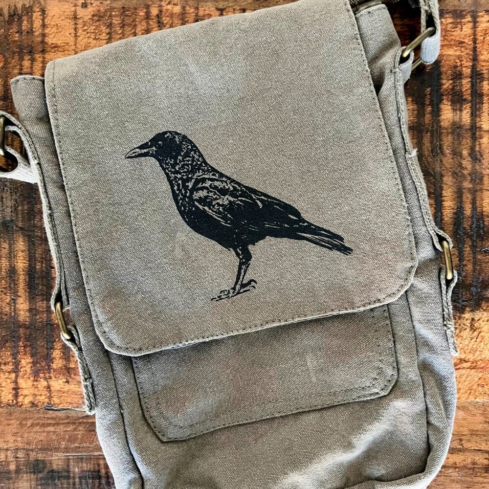 Crow Raven Tech/Small Purse Crossbody Shoulder Bag